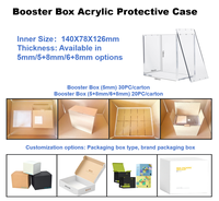 Boîte de présentation moderne et portable en acrylique écologique avec protection UV pour les paquets de boosters Pokémon TCG, collection premium