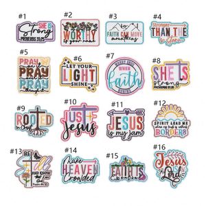 Parches Bordados con Temática de Fe Cristiana, Inspiradores, con Cruz, para Planchar - Product Image 2