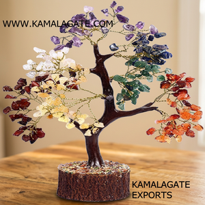 Arbre en cristal de quartz rose fait main avec base en bois, pierre précieuse naturelle, décoration de guérison pour la maison et le bureau - Product Image 5