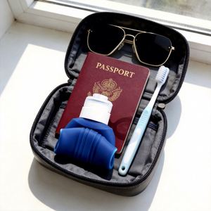 Silicone Four-Piece Cosmetic Set in <b>Bottles</b> Eco-Friendly 4-in-1 Travel Set with Leak-Proof and Soft Design - Product Image 4