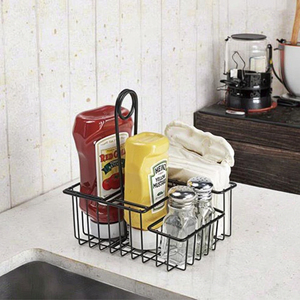 4 ngăn dây kim loại bảng <span class=keywords><strong>Caddy</strong></span> với menu chủ nhà hàng phục vụ gia vị <span class=keywords><strong>Caddy</strong></span> cho nhà bếp lưu trữ - Product Image 5