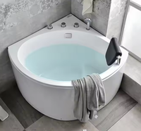 Baignoires multifonctionnelles en acrylique personnalisées en usine baignoire à remous d'angle de massage autoportante