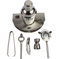 Ensemble de shaker à cocktails en acier inoxydable, 6 pièces, outils de bar avec support à 2 niveaux, tire-bouchon, passoire pour bar à domicile, barman, restaurant