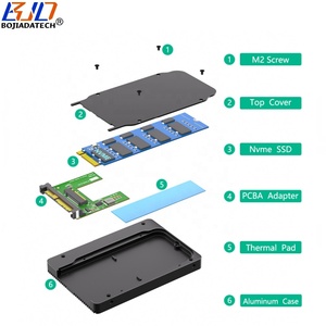 Tarjeta Adaptadora de Interfaz U.2 SFF-8639 a NGFF M.2 M-Key con Carcasa de Aluminio Puro para SSD NVME M2 2280 PCI-E 5.0 - Product Image 3