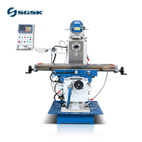Fraiseuse à tête rotative SGSK X6436, tête pivotante à 360 degrés, table 1500x360mm, broche ISO40 ISO50, barre de tirage pour salle d'outillage