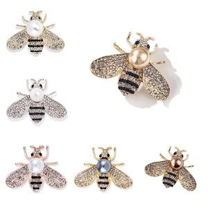 Shirt Pak Accessoires Broches Pinnen Sieraden Parel Diamant Dier Insect Honingbij Strass Broche Kristal Insect Broche Broche - Product Image 1