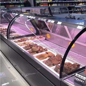 Siêu thị <span class=keywords><strong>Deli</strong></span> thực phẩm mát với đơn nhiệt độ ARC cửa kính thịt hiển thị <span class=keywords><strong>Showcase</strong></span> cho lưu trữ dịch vụ truy cập hiển thị - Product Image 5