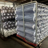 Rouleau de tissu en polyester teint et gaufré, 100% microfibre de polyester, couleur unie, rayures de 1 cm, tissu pour draps de bonne qualité