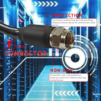 Higi Qualité Rg6 Quad Shield Câble Coaxial 75 Ohm Tv Antenne Câble Pal Mâle À F-type Antenne Câble