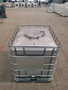 Bồn chứa chất <span class=keywords><strong>l</strong></span>ỏng IBC bằng thép không gỉ 1000L với khung mạ kẽm dùng cho thiết bị chứa hóa chất - Product Image 5