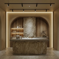 Fabrik-Metall Umweltfreundliches Anpassbares Display-Regal Einzelhandelsgeschäft Inneneinrichtung Elegantes Parfüm-Make-up-Regal LED-Vitrine