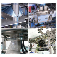 Machine d'emballage automatique à grande vitesse pour sachets quadriplés en film vertical, formage, remplissage et scellage, pour poudre de cacao et de café, pour aliments de 1 kg à 2 kg