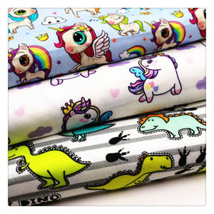 Tela de Alta Calidad para Ropa de Dormir Infantil con Estampados de Dibujos Animados, Gorro para Niños, Impresión Digital Personalizada, Tejido Elástico de 190 g/m² - Product Image 1