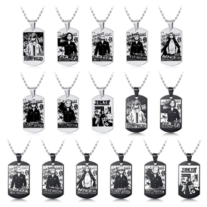 Collier Anime Tokyo Avengers Cosplay Figure en acier inoxydable Dog Tag Sweater Chain Chokers Fashion Jewelry for Fans - Product Image 1