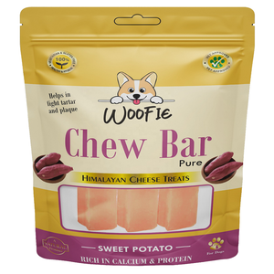 Barra Masticable Woofie de Camote y Queso del Himalaya para Perros, Golosinas Dentales Naturales Sin Granos - Product Image 1