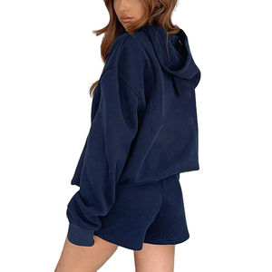 Sudaderas con Capucha Personalizadas al por Mayor para Mujer, 100% Algodón, Talla Grande, Estilo Casual, con Mangas Murciélago - Product Image 2