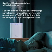 Humidificateur d'ambiance transfrontalier à grande capacité, volume de brume élevé 2L, en plastique, alimenté par USB, faible bruit, avec lumière d'ambiance, pour la maison, la chambre et le bureau