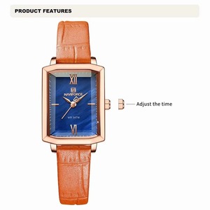 Drioshipping Factory Custom Logo Cheap Square Japan Quartz Female Wrist Watches Casual Ladies Gift Women Buck Watch Relogio - Product Image 2