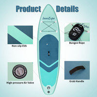 Planche de Paddle Gonflable Isup Hot Sales pour la Pêche, le Kayak et le Surf 10'6*33"*6" avec Pompe et Pagaie