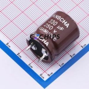 ตัวเก็บประจุแบบอลูมิเนียมอิเล็กโทรไลติกใน LSA250M337Q252S1AA ผ่านชิ้นส่วนรู (THT) D22xL25mm 330uF 20% 250V - Product Image 1