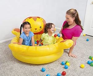 Kit de Juego Inflable Lion Ball para Navidad, <span class=keywords><strong>Centro</strong></span> de Juegos con Forma de Elipse, Edades 8-14, Gráficos Felinos, Asas con Diseño de Huella, 55cm, PVC - Product Image 6