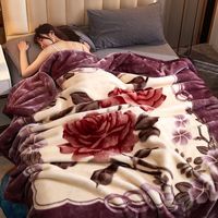 Automne et hiver chaud Laschel couverture épaisse Double couche couverture de mariage couverture corail polaire couverture étudiant dortoir couette