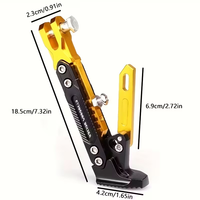 Nouveau support latéral réglable en alliage d'aluminium pour moto, support de pied CNC électrique pour moto de rue modifiée