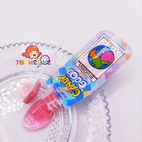 Bonbons durs en forme de brosse à dents aux fruits sucrés OEM avec emballage en boîte de dentifrice, gelée de fruits, confiture liquide, bonbons liquides