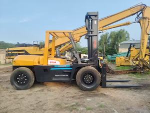 Kullanılmış Orijinal Japon Markası 10 Ton 2 Kademeli Mastlı Dizel Motorlu Forklift TCM FD100 Satılık - Product Image 2