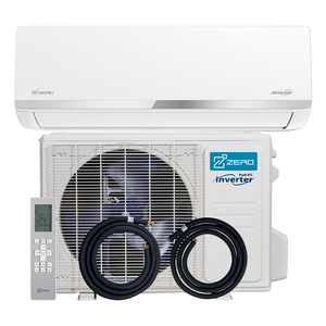 เครื่องปรับอากาศแบบแยกส่วนขนาดเล็ก ZERO R410A 12000-24000 BTU สำหรับโรงแรม ใช้สำหรับทำความเย็น ติดผนัง ระบบสมาร์ท WiFi 20+SEER  สำหรับภายนอกอาคาร 3000btu - Product Image 1
