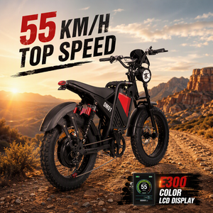 Bici Elettrica da Fuoristrada Veloce 55km/h con Motore Centrale 48V 1000W, Freni Idraulici Anteriori e Posteriori, Pneumatici Fat 20x4.0, E-Bike <span class=keywords><strong>Scrambler</strong></span> Off-Road - Product Image 6