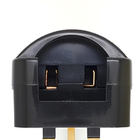 Adaptateur de voyage Bosslyn SCP3 Schuko vers prise britannique 3 broches 13A 250V en ABS pour usage commercial