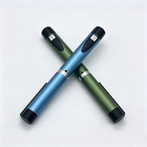 Stylo injecteur portable et réutilisable, équipé d'un corps en verre et d'un bouchon en caoutchouc pour une étanchéité optimale - Product Image 1