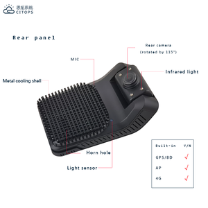 Full HD Voiture Vidéo Grand Angle Dvr Cmsv6 App mobile dvr Support 4G WIFI GPS double caméra voiture dash cam dvr - Product Image 3