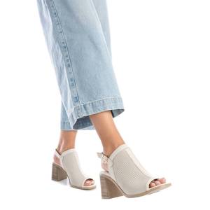 Sandales à talons pour femmes Carmela, en cuir, à bout ouvert, talon bloc, chaussures d'été - Product Image 5