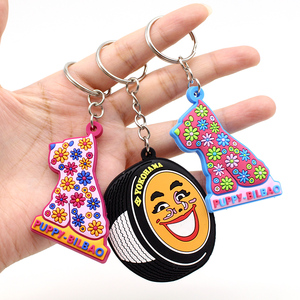 Hot Selling Popular Design Custom Round Shape Promotion Gift Rubber/PVC Ecofriendly Letterpress Printed Custom Keychains - Product Image 4