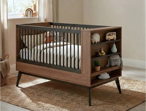 Culla per Neonati e Bambini in Legno <span class=keywords><strong>Bianco</strong></span> di Lusso, Moderna ed Ecologica, con Spazio di Archiviazione, per Soggiorno e Camera da Letto - Product Image 5