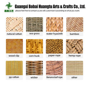 Huangtu الجملة رخيصة الثمن صديقة للبيئة اليدوية الطبيعية جولة المفارش الروطان عشب الماء تحديد الموقع - Product Image 2