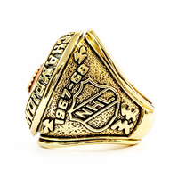 Réplique de la bague de champion de hockey de Montréal 1968, plaquée or, pierre rouge, lourde, souvenir pour les fans, cadeau, vente en gros