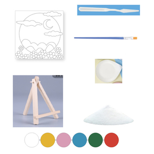 DIY çiçek doku boyama DIY akrilik kuvars kum desen ile boyama kiti tuval çerçeve - Product Image 3