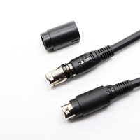 Kabel Printer POS PVC USB ke SR Power DIN3P Male + USB B/M, 3 meter, bertenaga 24V
