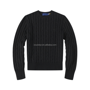 เสื้อสเวตเตอร์แขนยาวสไตล์ลำลองแบบยูนิเซ็กซ์ ผลิตจากผ้าฝ้ายผสม ถักลายเคเบิล พร้อมเสื้อสเวตเตอร์ถักสำหรับผู้หญิง รุ่น RL Ren - Product Image 3