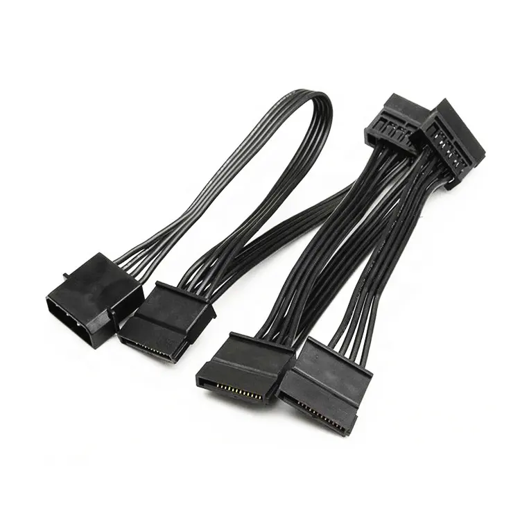 하드 디스크를 위한 5 개의 SATA 연결관 지도 케이블에 가득 차있는 구리 SATA 전력 공급 케이블 4Pin IDE Molex