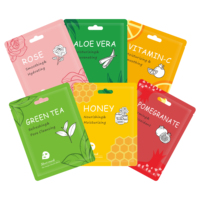 Masque facial en feuille OEM à la vitamine C, aux herbes, éclaircissant, hydratant et régulateur de sébum