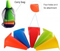 Conos de entrenamiento de fútbol de agilidad de 9 pulgadas, cono de fútbol de plástico PE de 23cm con pelota para ejercicio y equipo de ejercicio Welco OEM
