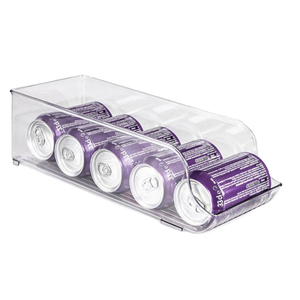 Refrigerator Organizer Bins Narrow Clear Plastic Fridge Organizers for Kitchen Pantry Organization and Storage BPA Free