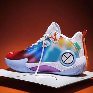 Chaussures de basketball de haute qualité en gros pour hommes, chaussures de sport confortables pour jeunes étudiants, idéales pour l'entraînement en extérieur - Product Image 4