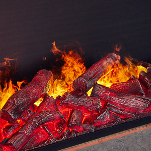 <span class=keywords><strong>Cheminée</strong></span> <span class=keywords><strong>moderne</strong></span> en métal 3D <span class=keywords><strong>avec</strong></span> décoration en résine charbonnée, insert facile à contrôler à distance pour utilisation en <span class=keywords><strong>salon</strong></span>, intérieur - Product Image 1