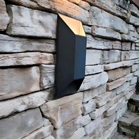 Applique murale LED extérieure OEM en aluminium gris foncé, éclairage haut et bas, style minimaliste européen, pour décoration de maison, vente en gros