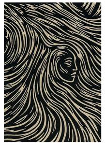 Modern Abstract Pattern Area <b>Rug</b> <b>Black</b> Beige Swirl Design Living Room Floor Mat - Product Image 2
